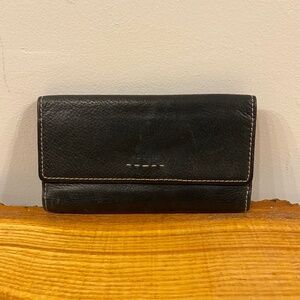 Fossil Black Leather Large Wallet